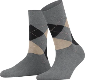 Falke Sensitive Argyle Socken light greymel. (Damen)