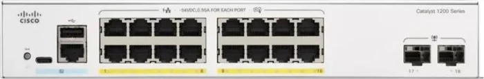 Cisco Catalyst 1200 Rackmount Gigabit Managed Switch, 16x RJ-45, 2x SFP, 120W PoE+