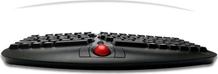 Adesso TruForm Media 3150 Wireless Ergo Mini Trackball Keyboard, schwarz, USB, US
