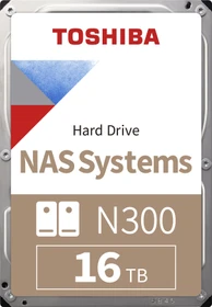 Toshiba N300 NAS Systems 16TB, 24/7, 512e / 3.5" / SATA 6Gb/s, bulk