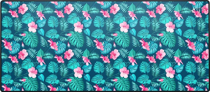 Cherry Xtrfy GP5 Tropical XL Gaming Mauspad, 920x400mm, Flower-Motiv rosa/grün