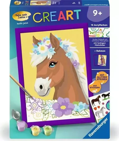 Ravensburger Malen nach Zahlen Pferd mit Blumen