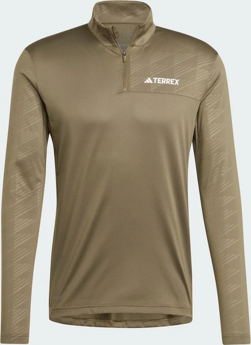 adidas Terrex Multi Half-Zip Funktionsshirt langarm olive strata (Herren)