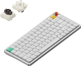 NuPhy Air75 V3 Mac/PC, Nova White, weiß/silber, hot-swap, Low-Profile Brown nano, USB/Bluetooth, US