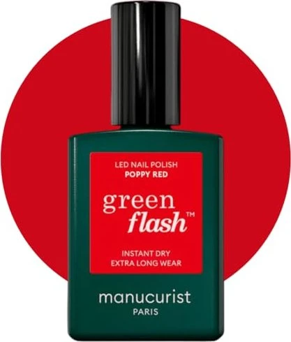 Manucurist Green Flash Gel Nagellack poppy red, 15ml