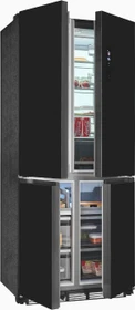 Exquisit EMD470-170-200E Multi Door schwarz-glas