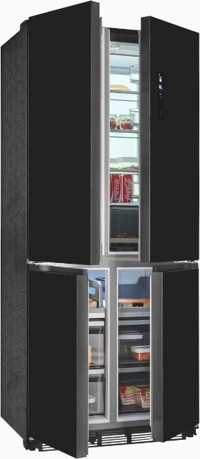 Exquisit EMD470-170-200E Multi Door schwarz-glas