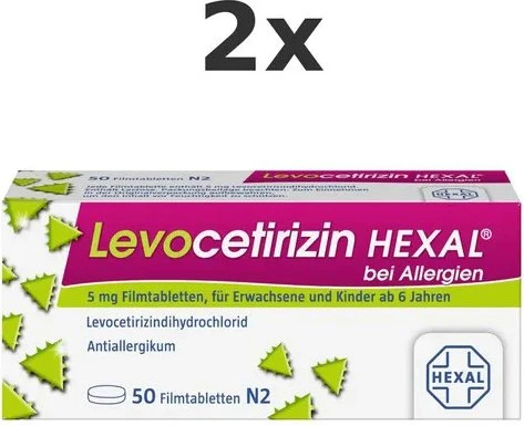 Hexal Levocetirizin 5mg Filmtabletten, 50 Stück
