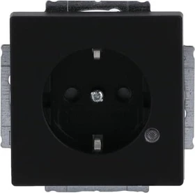Busch-Jaeger Future Linear Steckdosen-Einsatz mit LED Kontrolllicht, schwarz matt