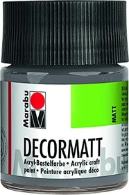 Marabu Decormatt Acryl Acrylfarbe, hellgrau, 50ml