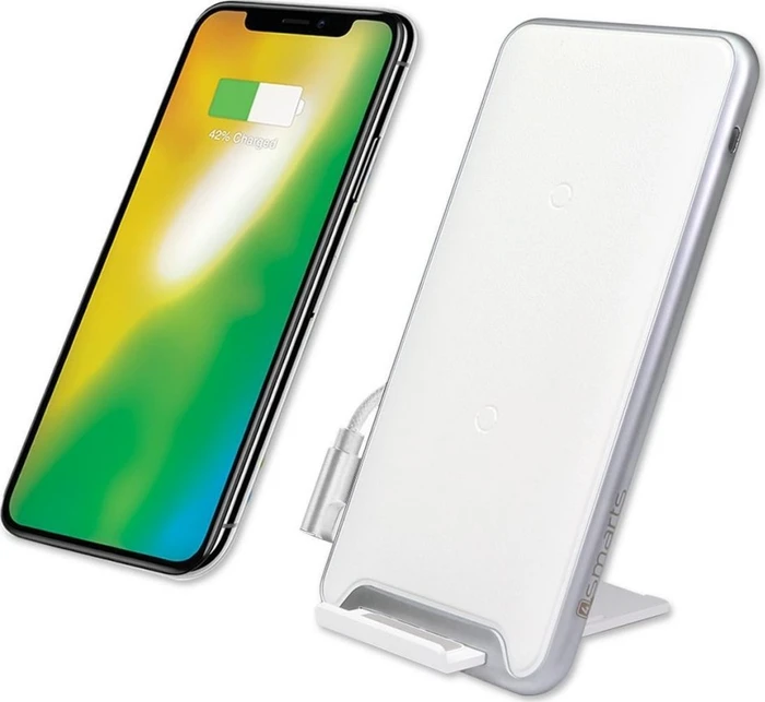 4smarts VoltBeam Pro 10W Fast Wireless Charger silber