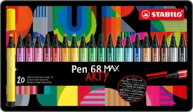 STABILO Pen 68 MAX Arty sortiert, 20er-Set, Metalletui