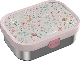 Mepal Little Dutch Campus Edelstahl Bento Brotdose mit Gabel Fairy Wonders