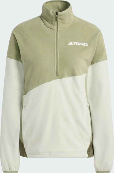 adidas Terrex Multi Climawarm Fleece Funktionsshirt langarm tent green/halo green (Damen)