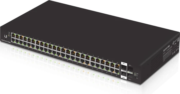 Ubiquiti EdgeSwitch Lite 48 Rackmount Gigabit Managed Switch, 48x RJ-45, 2x SFP, 2x SFP+