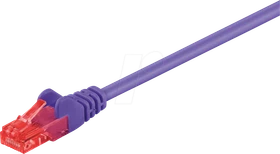 goobay Patchkabel, Cat6, U/UTP, RJ-45/RJ-45, 15m, violett