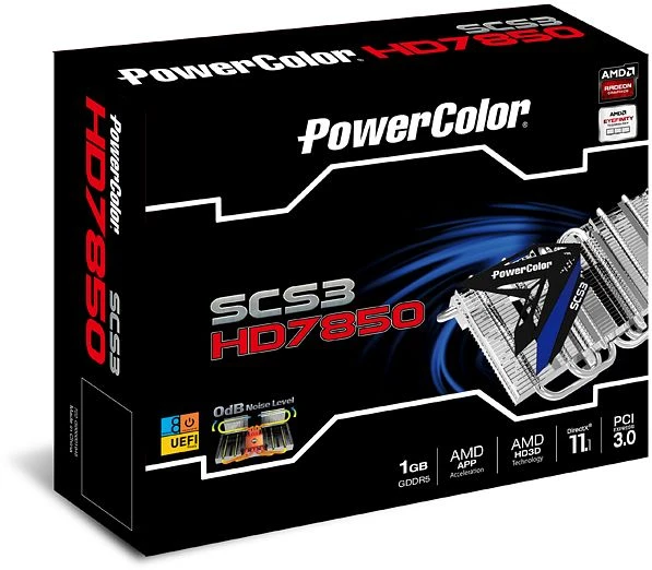 PowerColor Radeon HD 7850 SCS3, 1GB GDDR5, DVI, HDMI, DP