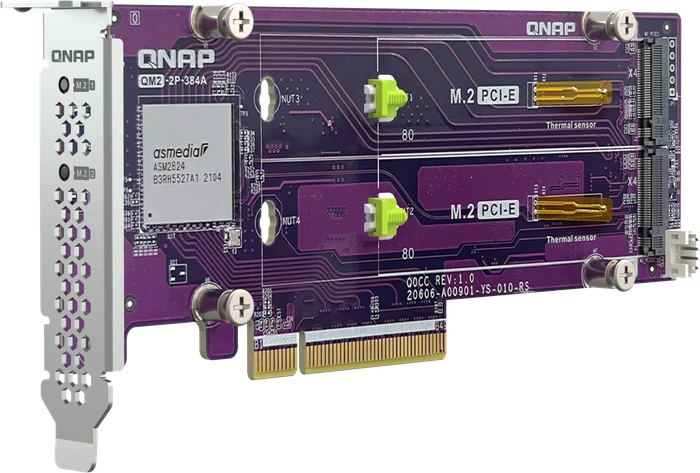 QNAP QM2 Expansion Card, 2x M.2 PCIe, PCIe 3.0 x8