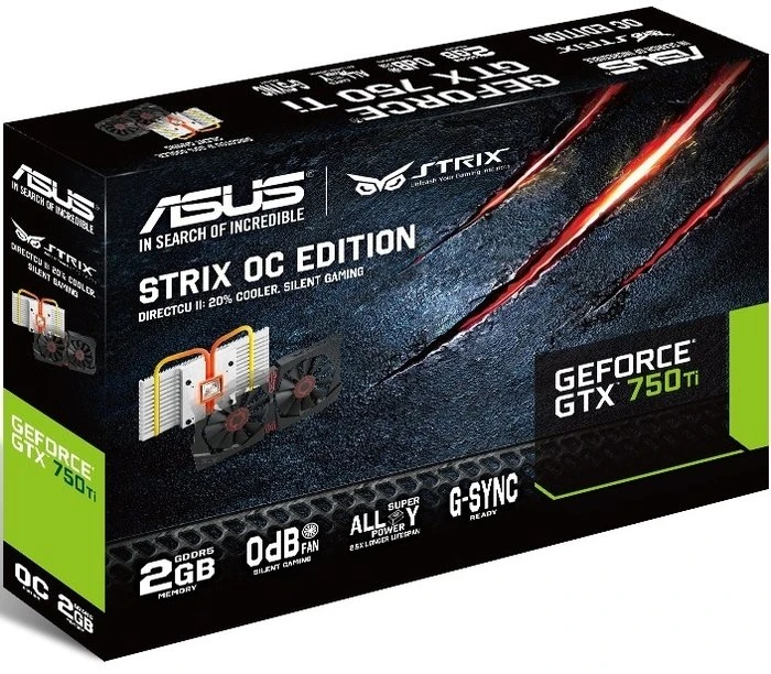 ASUS Strix GeForce GTX 750 Ti OC, STRIX-GTX750TI-OC-2GD5, 2GB GDDR5, DVI, HDMI, DP