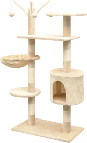 vidaXL Katzen-Kratzbaum, 125cm, beige