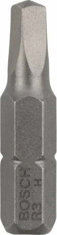 Bosch Professional Extra Hart Innenvierkant Bit 1/4", R3x25mm, 3 Stück