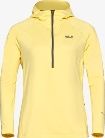 Jack Wolfskin Prelight Trail Hooded Funktionsshirt langarm lemon ice (Damen)