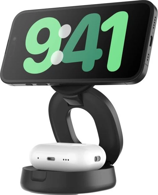 Belkin BoostCharge Magnetische 2-in-1-Ladestation mit Qi2 (15 W) schwarz