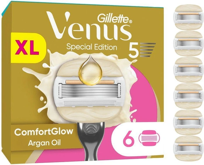 Gillette Venus ComfortGlow Argan Oil Rasierklinge, 6 Stück