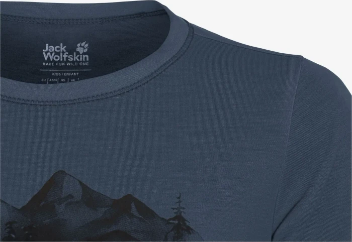 Jack Wolfskin Hiking Graphic Funktionsshirt kurzarm midnight sky (Junior)