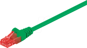 goobay Patchkabel, Cat6, U/UTP, RJ-45/RJ-45, 0.25m, grün