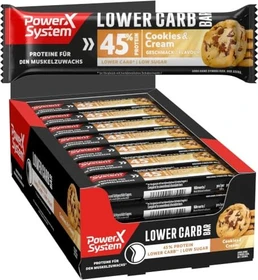 Power System Lower Carb Bar Cookies&Cream 1.12kg (28x 40g)