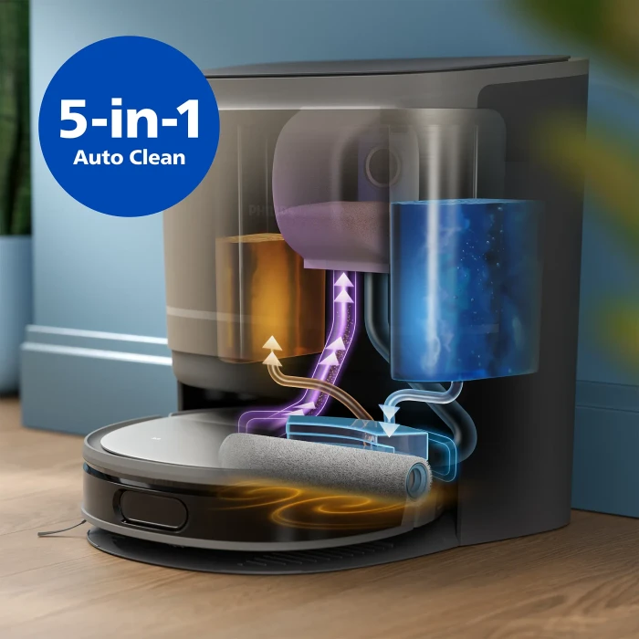 Philips XU9100/10 HomeRun 9000 Series Aqua Saug-/Wischroboter inkl. Absaug-/Reinigungsstation