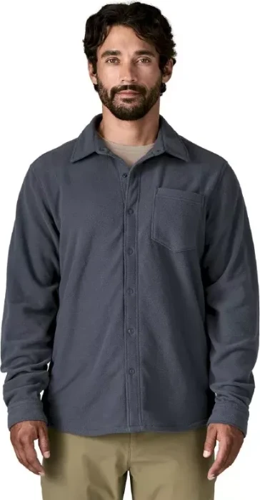Patagonia Micro D Fleece Hemd langarm smolder blue (Herren)