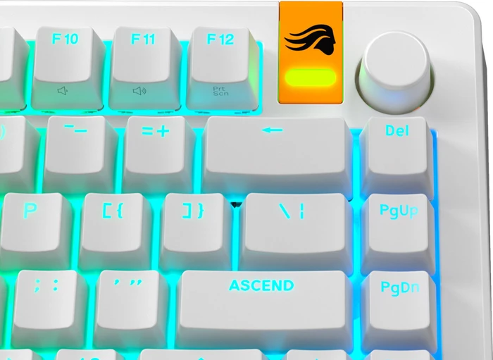Glorious GPBT Backlit Keycaps, Kunststoff (PBT), weiß, 130 Tasten, ANSI-US