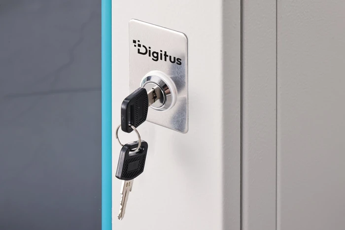 Digitus Dynamic-N Serie 19" Wandgehäuse 9HE, unmontiert, Sicherheitsglastür, IP2X, RAL 7035, 600mm tief