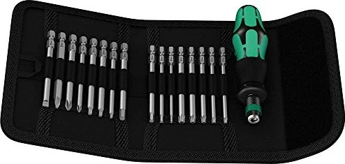 Wera Kraftform Kompakt 60 Imperial Bitset inkl. Tasche, 17-tlg.