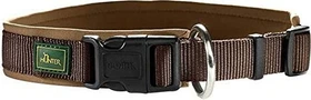 Hunter Neopren Vario Plus Halsung, Hundehalsband, Nylon, mit Neopren gepolstert, 35-40/2.0cm S-M/karamell, braun
