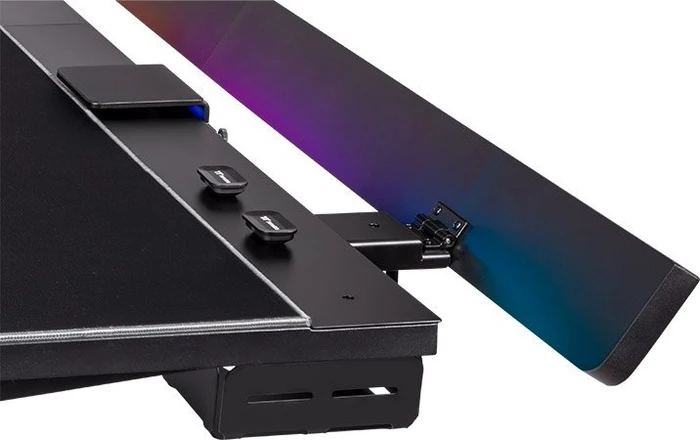 Thermaltake G700 RGB Gaming Desk elektrisch höhenverstellbarer Sitz-Steh-Schreibtisch 160x89cm schwarz/schwarz