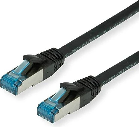Value Patchkabel, Cat6a, S/FTP, RJ-45/RJ-45, 0.3m, schwarz