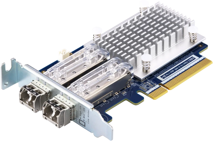 QNAP QXG-16G2FC, 2x SFP+, 2x LC-Duplex, PCIe 3.0 x8, Bundle