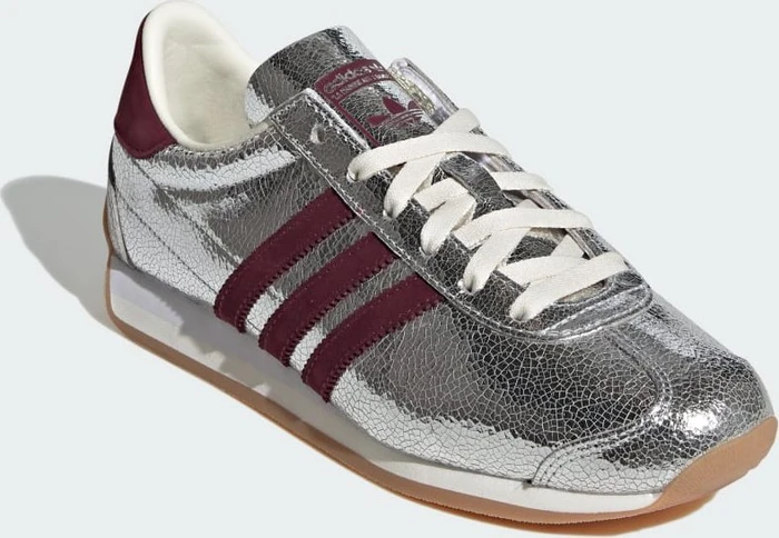 adidas Country OG silver metallic/maroon/off white