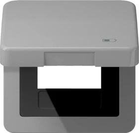 Jung Serie CD Klappdeckel Thermoplast mit Symbol "Charger", grau