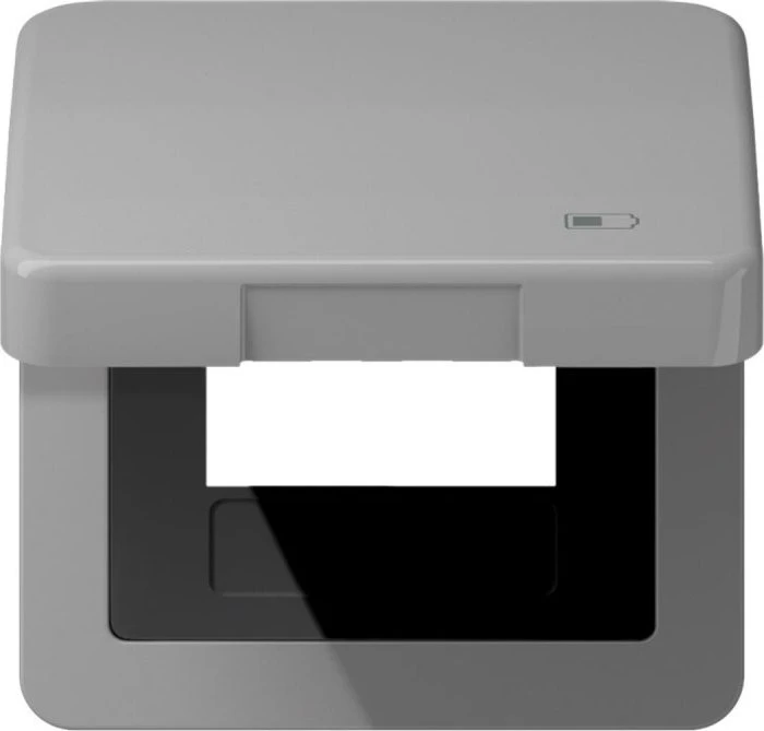 Jung Serie CD Klappdeckel Thermoplast mit Symbol "Charger", grau