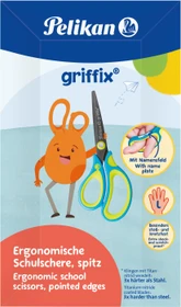 Pelikan griffix Schulschere Onlineverpackung, Universalschere, Linkshänder, 150mm, Neon Fresh Blue