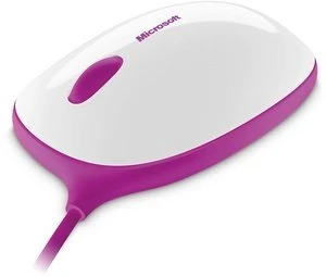Microsoft Express Mouse pink/weiß, USB