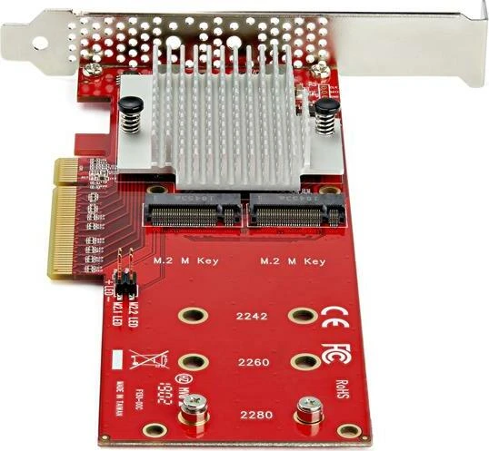 StarTech PCI Express x8 Card > 2 x internal NVMe M.2 Key M