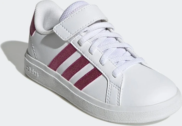 adidas Grand Court Court Elastic Lace and Top Strap cloud white/team real magenta (Junior)