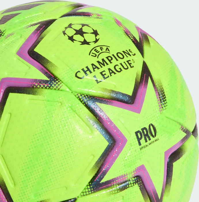 adidas UEFA Champions League 2026/2027 Pro Winter Fußball lucid lemon/purple burst