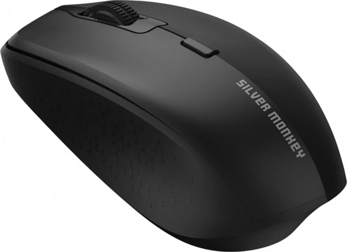 Silver Monkey M40 Wireless Comfort Silent Mouse schwarz, USB