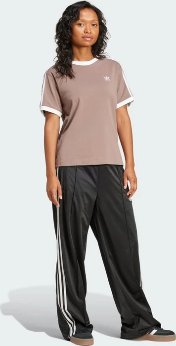 adidas 3-Streifen T-Shirt kurzarm trace brown (Damen)